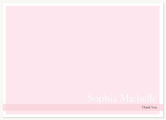 New Addition Blush Thank You Cards