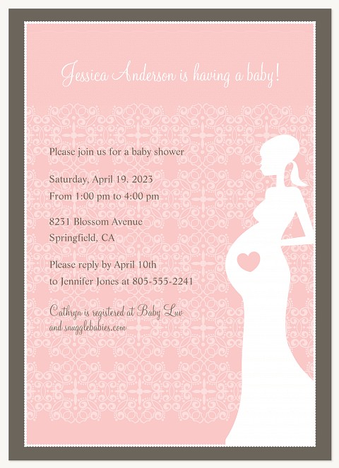 Blooming Heart Baby Shower Invites