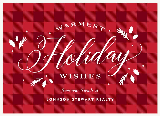 Plaid With Flair Business Holiday Cards