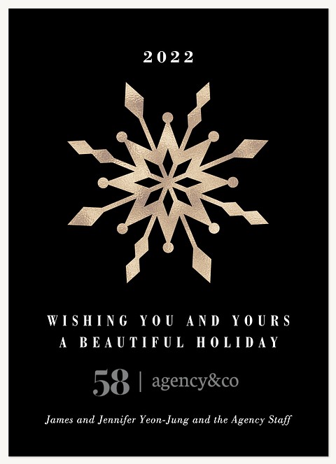 Crystal Snowflake Business Holiday Cards