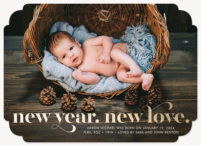 New Year New Love Baby Announcements