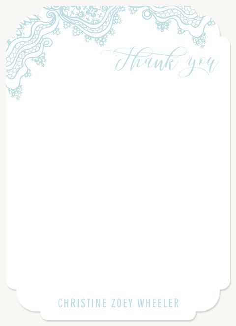 Vintage Lace Thank You Cards