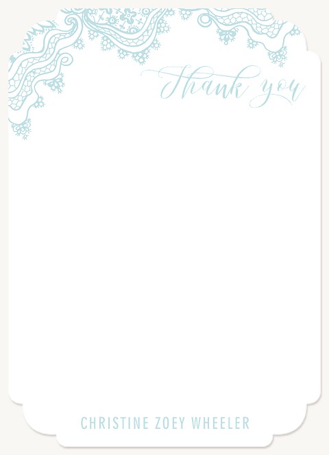 Vintage Lace Thank You Cards 