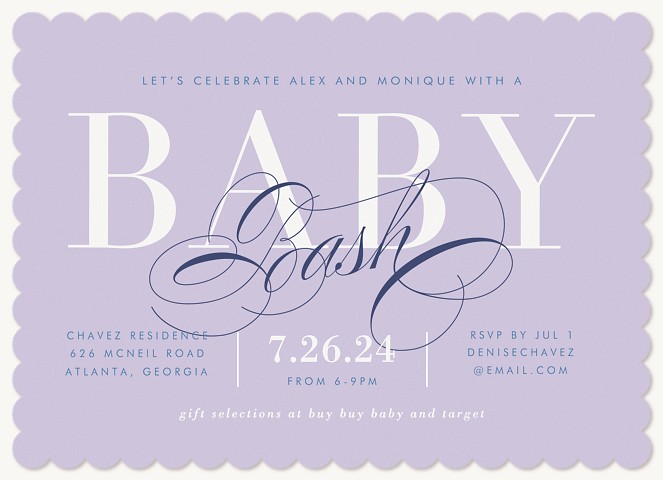 Baby Bash Couples Baby Shower Invitations