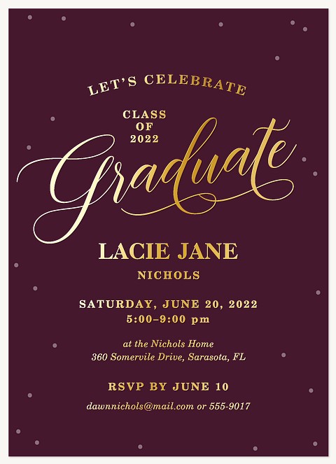 Gilded Confetti Graduation