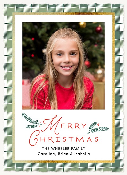 Fir Plaid Christmas Cards