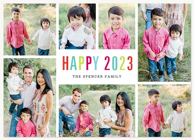 Bright Year Personalized Holiday Cards
