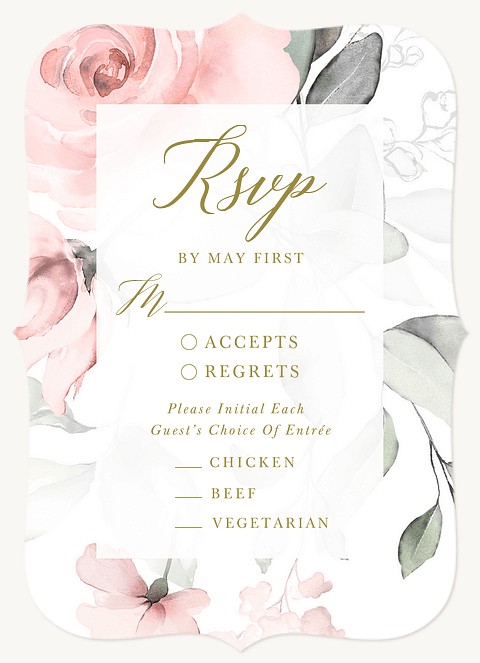 Delicate Blossoms Wedding RSVP Cards