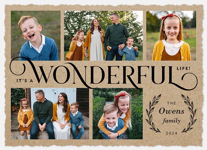 Homespun Holiday Photo Cards