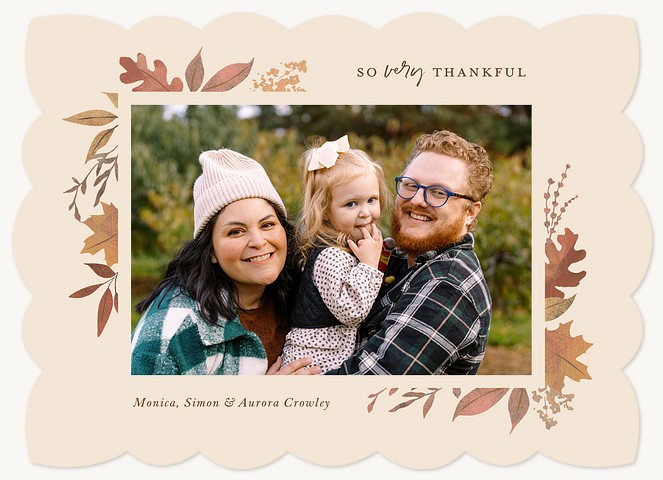 Delicate Frame Thanksgiving Cards