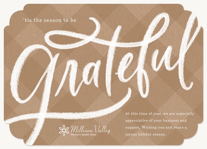 Chalk Art Gratitude Business Holiday Cards