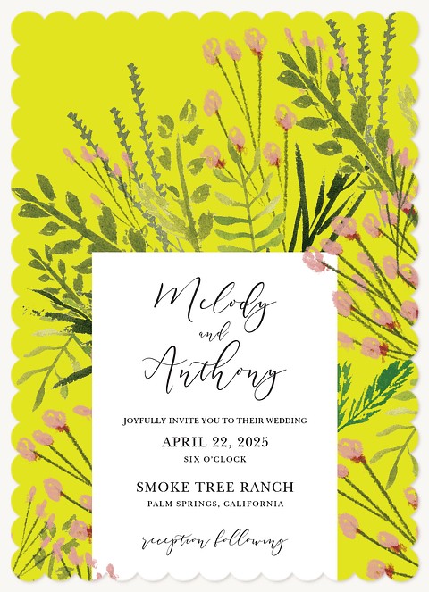 Desert Flowers Wedding Invitations