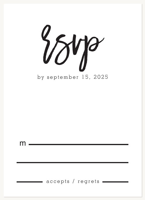 Scripted Edge Wedding RSVP Cards