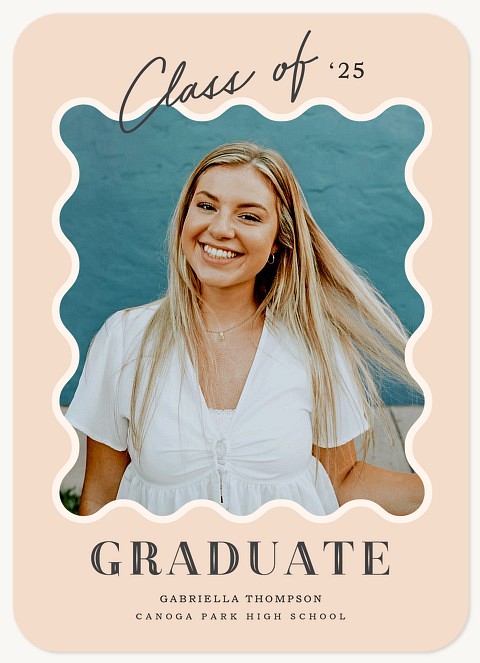 Scalloped Frame Graduation Cards