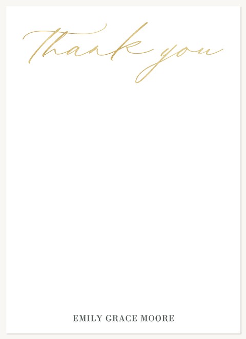 Golden Note Thank You Cards 