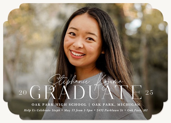 Stylish Script Graduation Cards