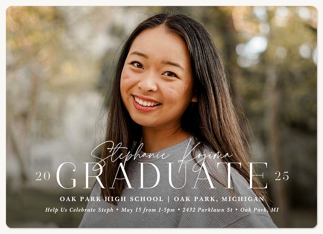 Stylish Script Graduation Cards