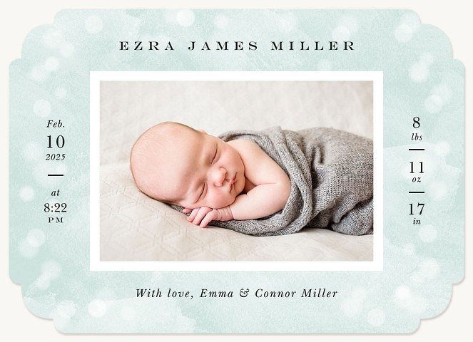 Bokeh Baby Baby Announcements