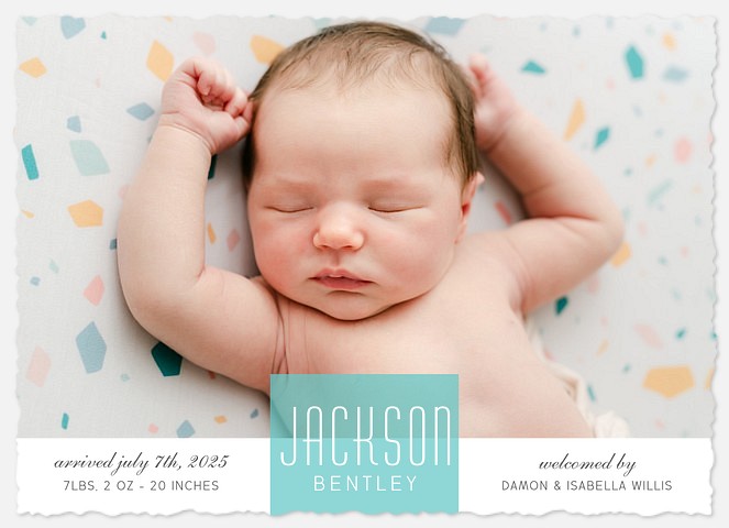 Mister Modern Baby Birth Announcements