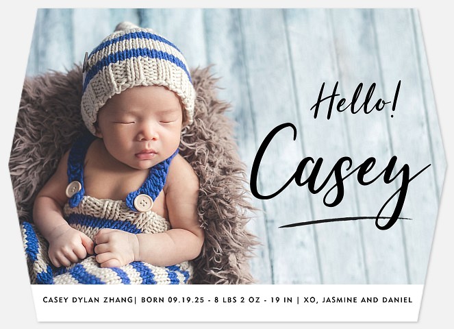 Signature Hello Baby Birth Announcements