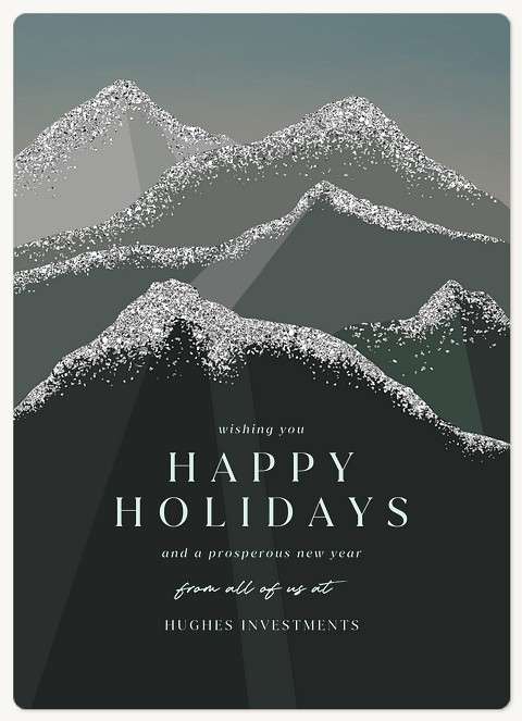 Snowy Mountains Holiday & Christmas Magnet Cards