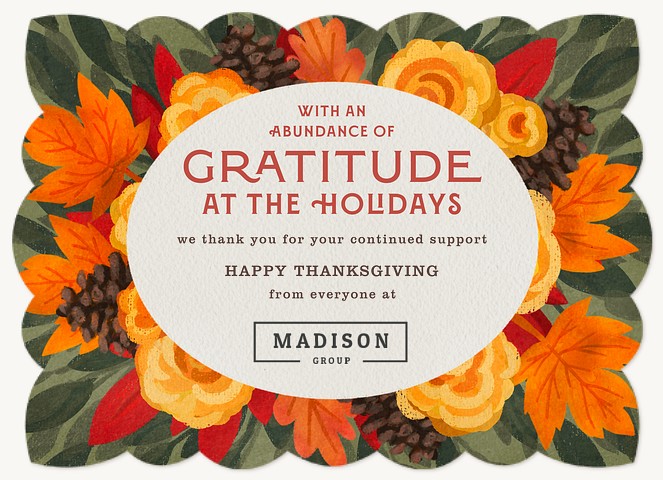 Abundant Gratitude Business Holiday Cards