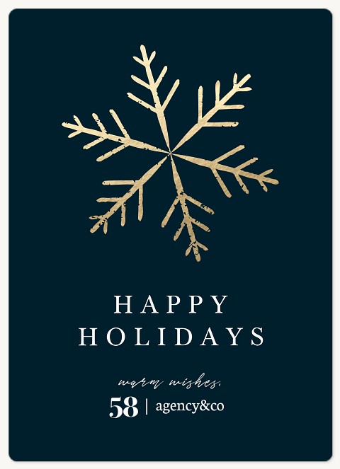 Modern Snowflake Holiday & Christmas Magnet Cards