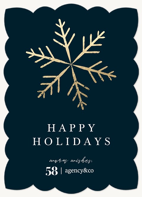 Modern Snowflake Business Holiday Cards