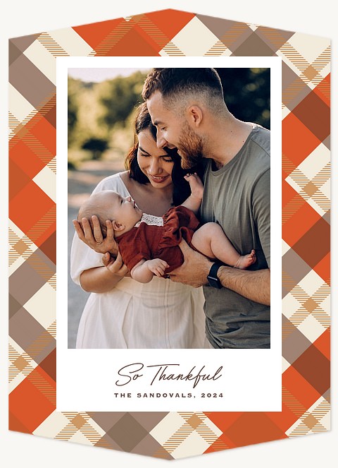 Fall Plaid Thanksgiving Cards