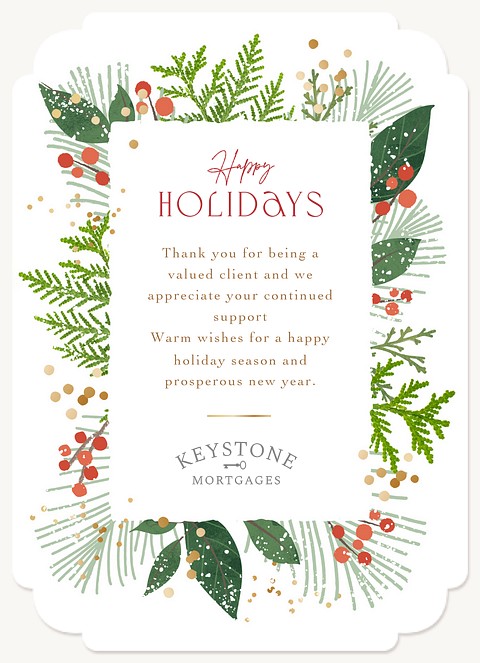 Snowy Pine Business Holiday Cards