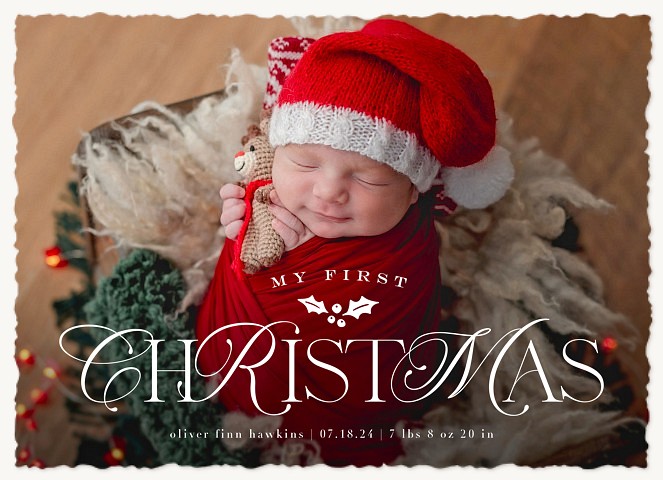 Sweet Flourish Personalized Holiday Cards