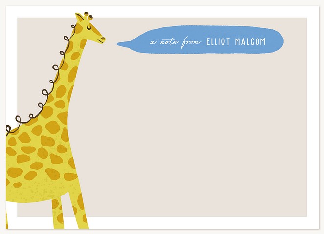 Giraffe Greeting Stationery