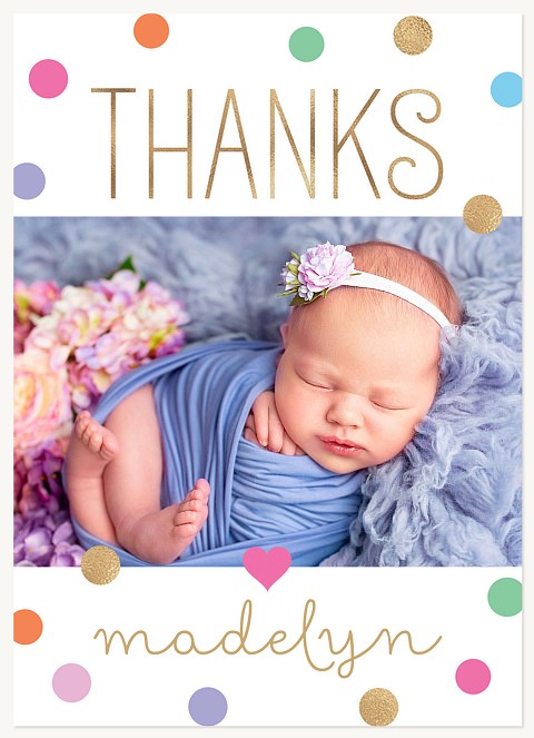 Confetti Rainbow Thank You Cards 