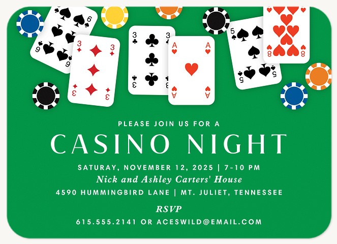 Aces Wild Invitations