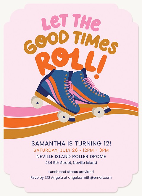 Good Times Roll Kids Birthday Invitations