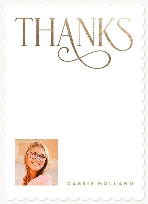 Delicate Flourish Thank You Cards 