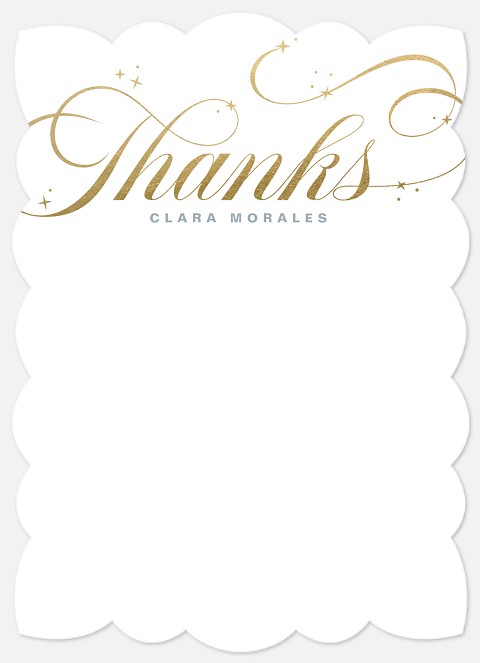 Sparkling Script Thank You Cards 