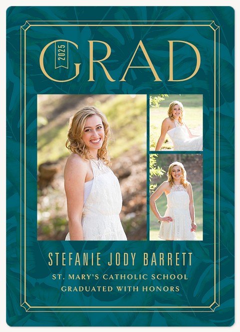 Gilded Tropics Graduation Cards