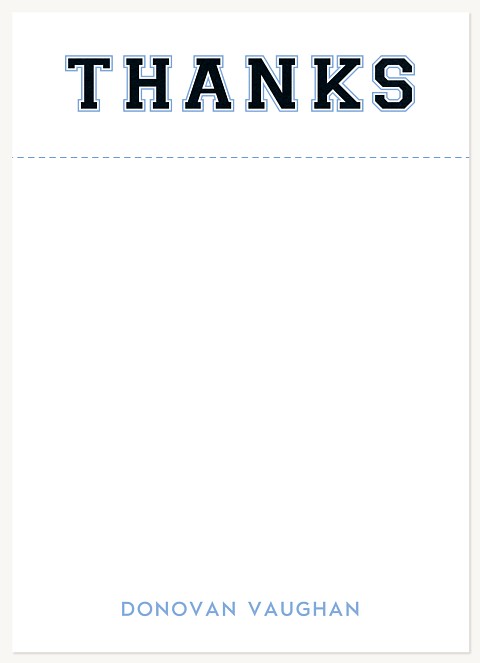 Varsity Stitch Thank You Cards 