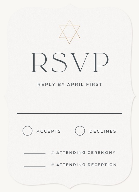 Pinstripes Bar Mitzvah RSVP Cards