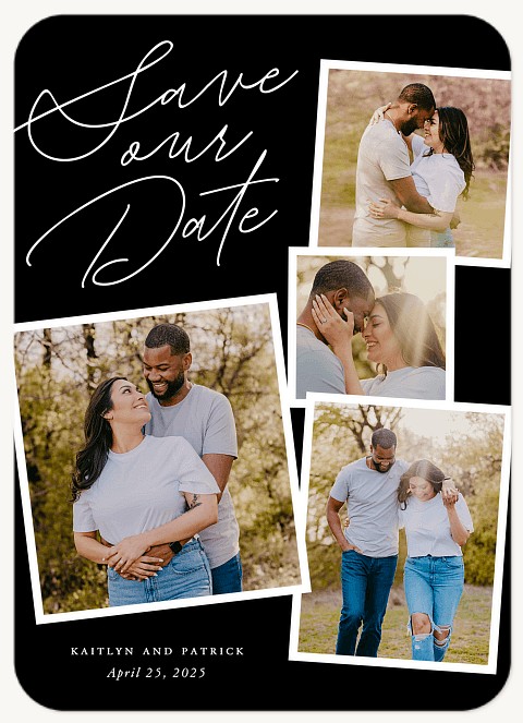 Overlapping Snapshots  Save the Date Cards