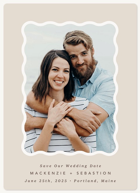 Wavy Frame Save the Date Magnets