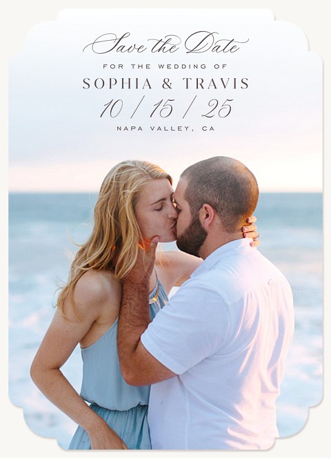 Timeless Script Save the Date Cards