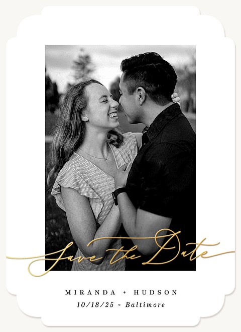 Wide Script Save the Date Cards