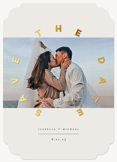 Radiant Circle Save the Date Cards