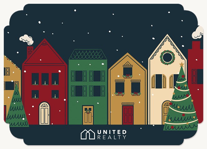 Festive Houses Business Holiday Cards