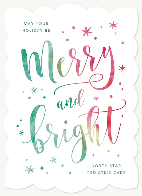 Merry and Bright Business Holiday Cards