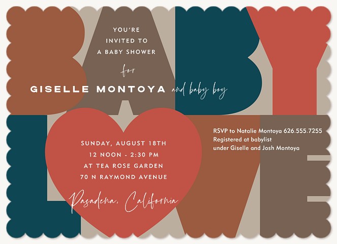 Baby Love Baby Shower Invites