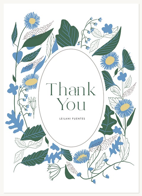 Floral Emblem Thank You Cards 