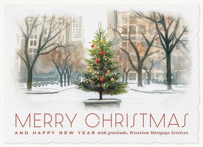 Peaceful Park Business Holiday Cards